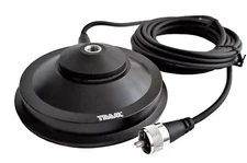 5" Black Magnet CB Mobile Truck Radio Antenna Mount 3/8" x 24 Thread PL259 265R