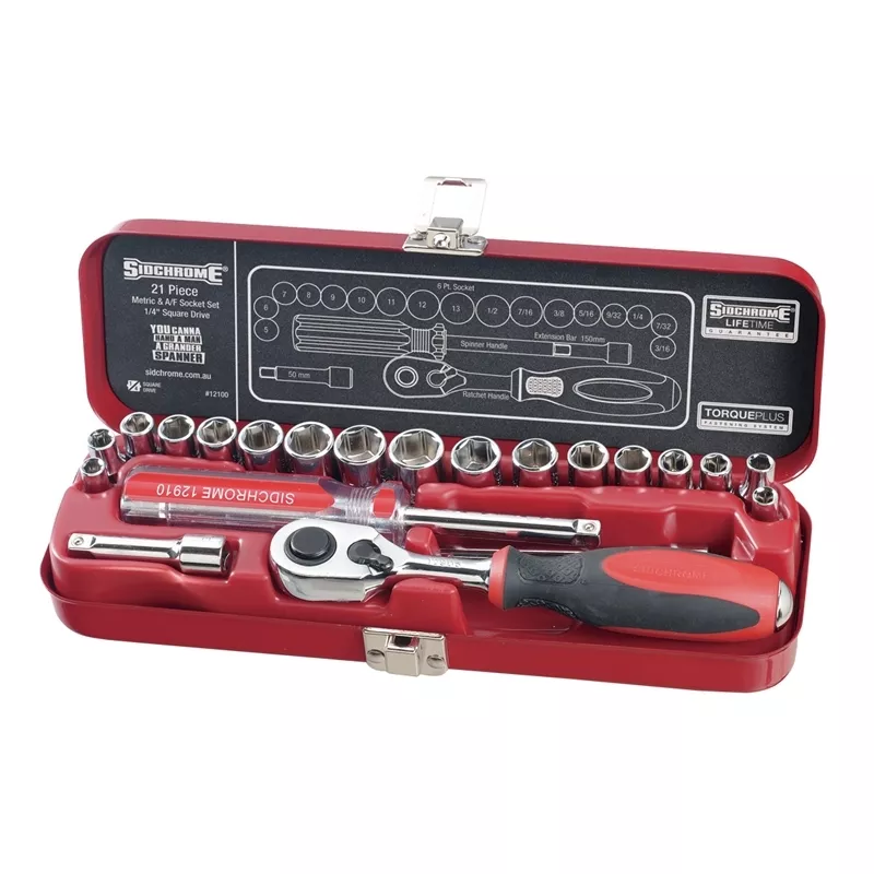 Sidchrome socket and spanner on sale set