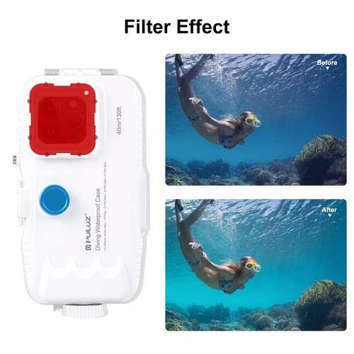 Funda de buceo mejorada para iPhone 14 Plus / 14 Pro Max impermeable foto submarina... - Imagen 6 de 9