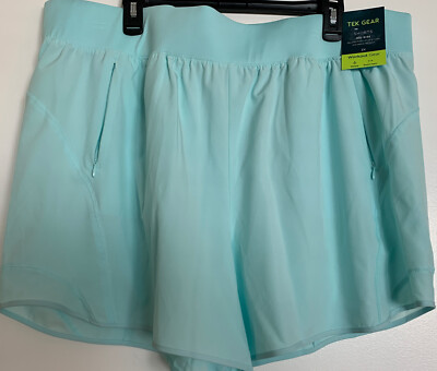 NEW! Women's Tek Gear Active Workout Gear Shorts - Size 2X - Aqua crystal ~