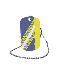 Dog Tag Flag Bunting Aube Department Dog Tag Aluminium 30 x 50mm