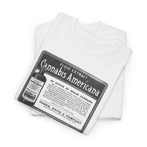 Vintage Cannabis Americana Tee, Retro Parke Davis Shirt, 1928 Weed History Top, - Picture 10 of 31