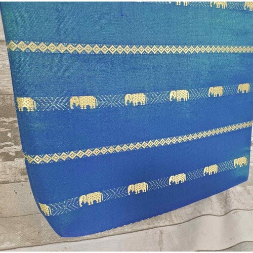 Bolso de noche de hombro pequeño iridiscente para mujer azul dorado - Imagen 2 de 8