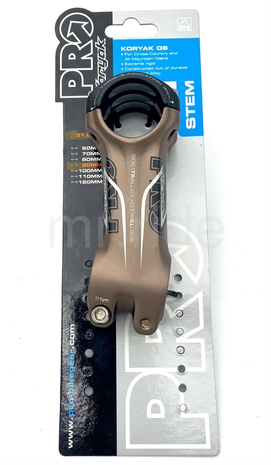 Shimano PRO KORYAK Bike Stem,±10 Degree,31.8 x 60/70/80/90/100/110/120,Brown - Image 2 of 4