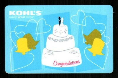 KOHL'S Congratulations, Wedding Cake ( 2007 ) Gift Card ( $0 )
