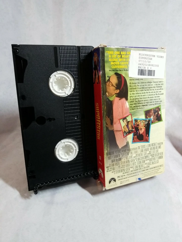 Superstar Dare To Dream VHS Molly Shannon Will Ferrell Vintage Blockbuster Store Foto 2 de 2