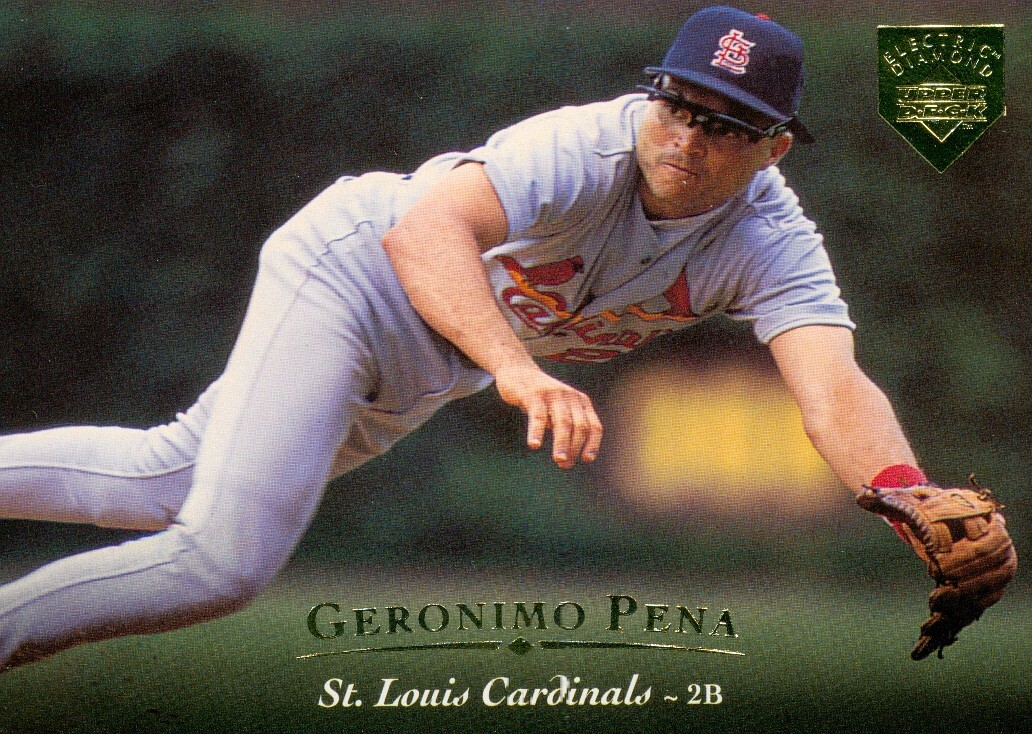 1995 Upper Deck Electric Diamond Gold Geronimo Pena 61 Cardinals