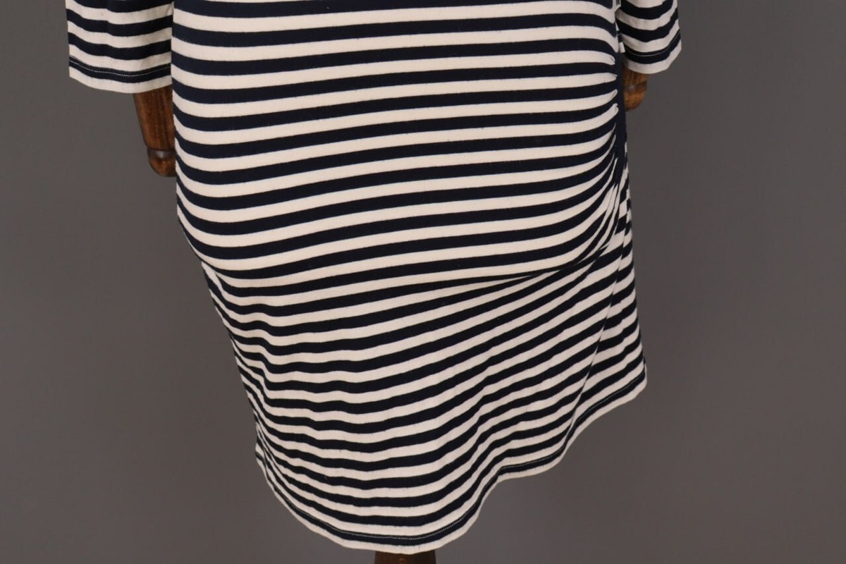 JEAN PAUL GAULTIER JEANS Black / White Striped Long Sleeve