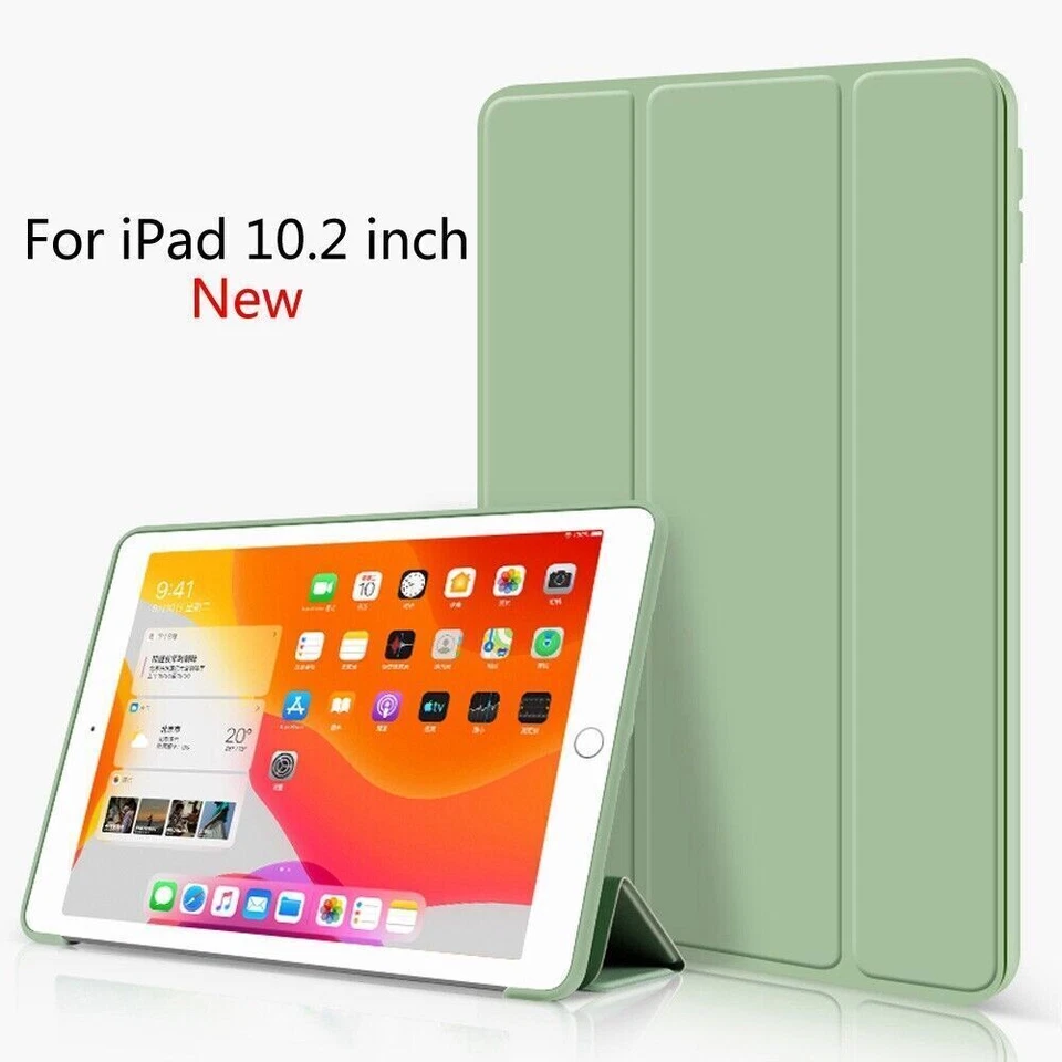 For iPad 10.9'' 10th 9 8 7 6 5th 10.2 9.7 Air Pro Shell Case Smart Leather Cover - Image 4 of 4