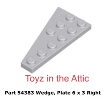 Lego 1x 54383 Light Bluish Gray Wedge, Plate 6 x 3 Right 10497