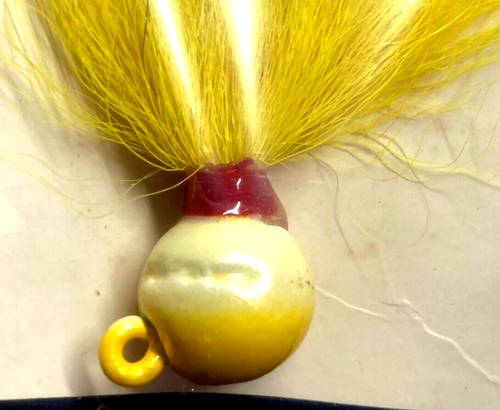 JUEGO DE 3 aparejos Cordell H6134 de colección amarillo blanco cabeza amarillo bucktail plantilla #63 - Imagen 19 de 21