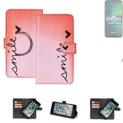 360° Schutzhülle für Motorola Moto G8 Plus Wallet Case Design smile