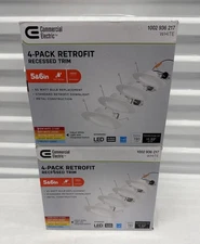 Commercial Electric 5/6” LED Downlight Retrofit 8-Pack White | Ships from USA