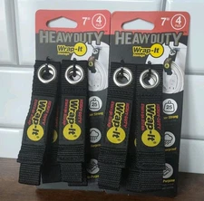 2 Wrap-It Heavy-Duty Storage Strap 7" 4 In Pack Total Of 8 Model# 104-10BX Black