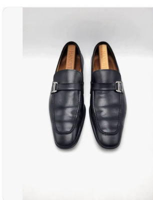 Magnanni Lino Black Loafers Size 9M 15061 | eBay display picture 1