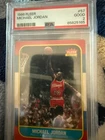 1986-87 Fleer Michael Jordan Rookie Card; PSA-2