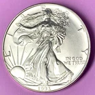 1993 - AMERICAN SILVER EAGLE - CHOICE GEM BRILLIANT UNC - RARE CONDITION!