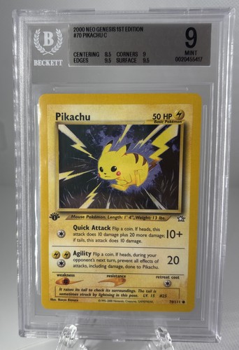 Pikachu (1st Edition) graded BGS 9 for sale on eBay
