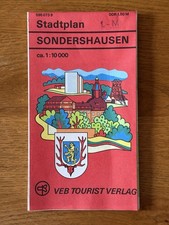VEB Tourist Verlag Stadtplan Sondershausen ca. 1:10.000