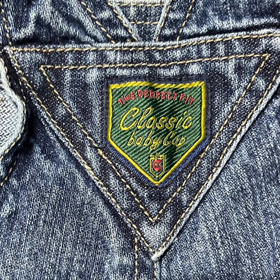 Vintage Baby Gap Overalls Size 0-3 Months Y2K Blue Denim Pants Newborn - Image 3 of 4
