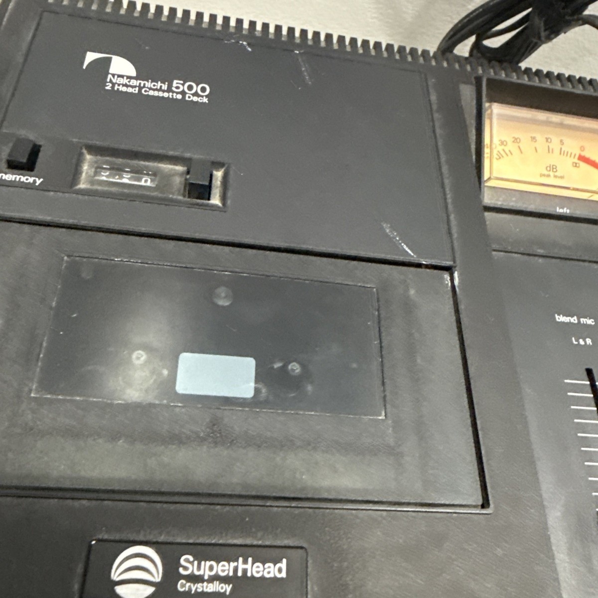 Nakamichi 500 Dual-Tracer Stereo Cassette Deck Recorder for Parts