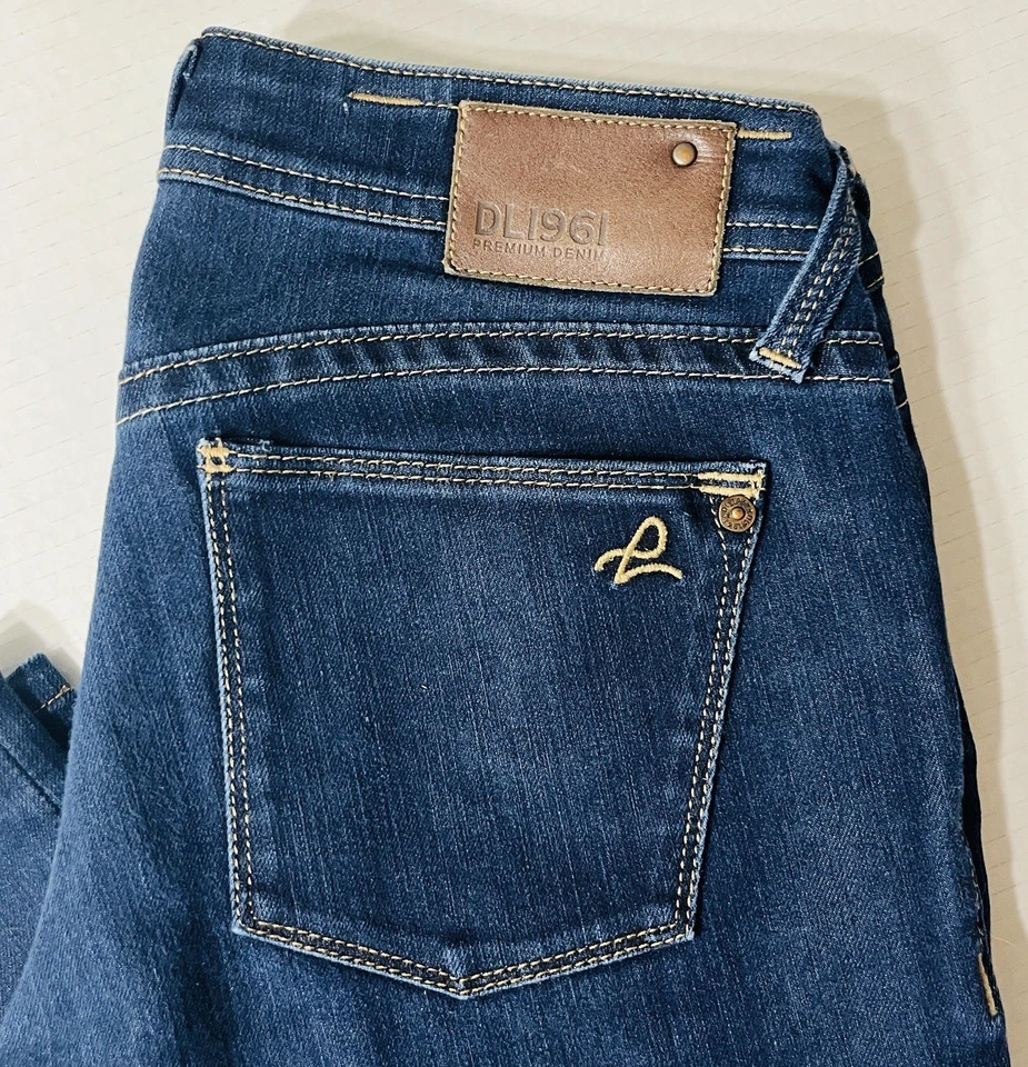 DL1961 Women 4Way Stretch 360 Comfort Kate Slim Straight Jeans Blue Size 27 - Image 4 of 4