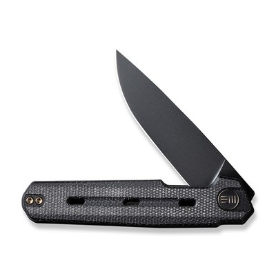 WE Knife Navo Liner Lock 22026-1 Black Canvas Micarta CPM-20CV Pocket Knives