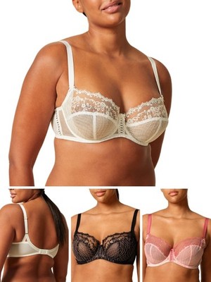 Gossard Lacage Balconette Bra Non Padded Underwired Balcony Bras Sexy Lingerie