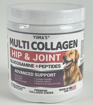 Multi Collagen Hip & Joint Soft Chews Dogs Glucosamine 170 Chicken