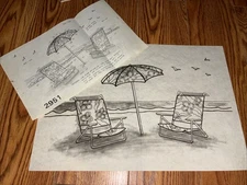 TRI-CHEM Liquid Embroidery 2951 Summer By The Sea Picture To Paint