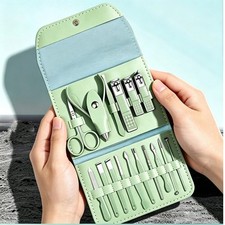 16in1 Stainless Steel Nail Care Set Professional Manicure Pedicure Grooming Kit
