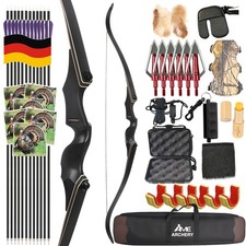 60 Zoll Takedown Recurve Bogen 55/60lbs Jagdbogen Pfeile Set Bogenschießen Jagd