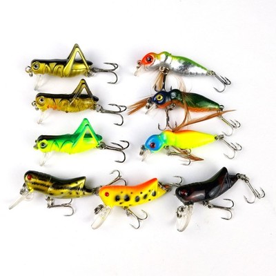 3er Set WOBBLER Insekt Libelle Forellen Barsch Jig Spinn Köder Spin Hard Bait