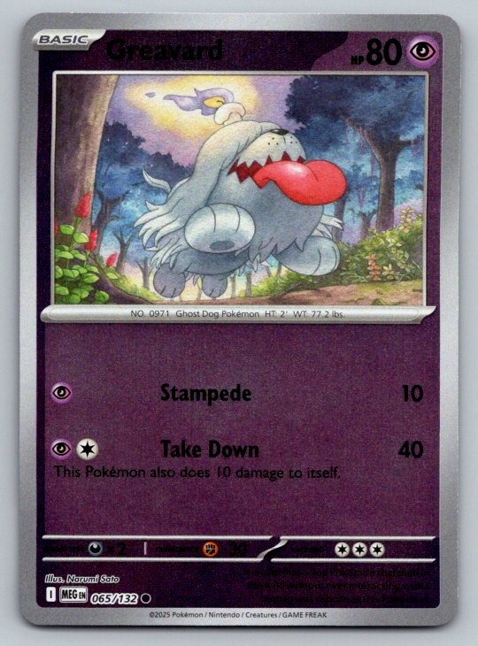 Greavard ME01: Mega Evolution 065/132 NM Reverse Holo