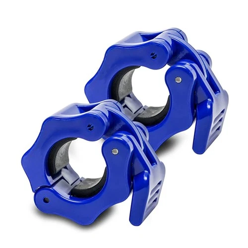 Spinlock Collars – Pair of Barbell/Dumbbell Clips 25mm (1") standard bars, Blue 