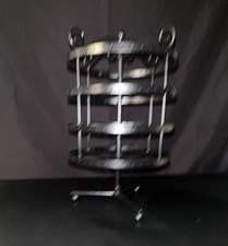 Metal Rotating 3-Tier Counter & Tabletop Display Rack with Circular Rings NIB