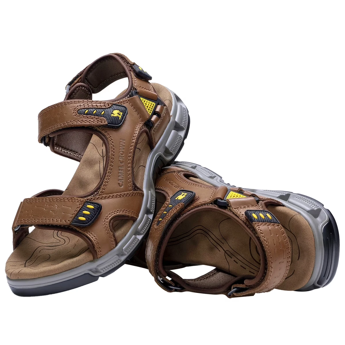 Freemood Mens Brown Leather Slingback Open Toe Sandals Size 42 Gladiator Shoes il_fullxfull.4185127933_m0ur.jpg main image 3