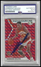 2019-20 Panini Mosaic #294 Dominique Wilkins Red Prizm PSA Authentic Autograph