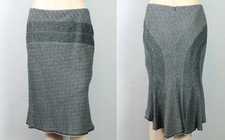 NINE WEST Gray Wool Blend Knee-Length Dress Flare Mermaid Skirt 4
