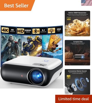 Versatile Bluetooth Mini Projector - Stunning 1080P Resolution & Smart Features