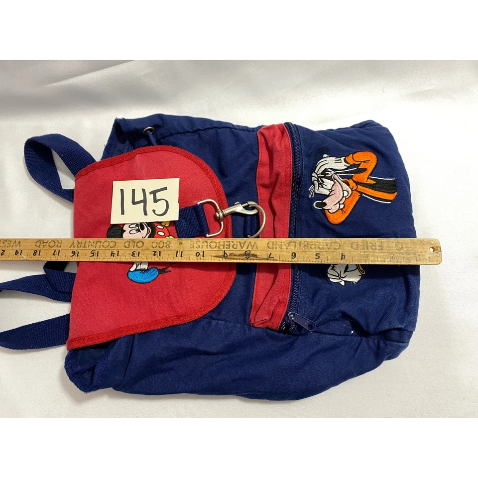 Mochila con cordón Disney Store — Bordada Mickey Mouse y el Pato Donald Foto 2 de 4