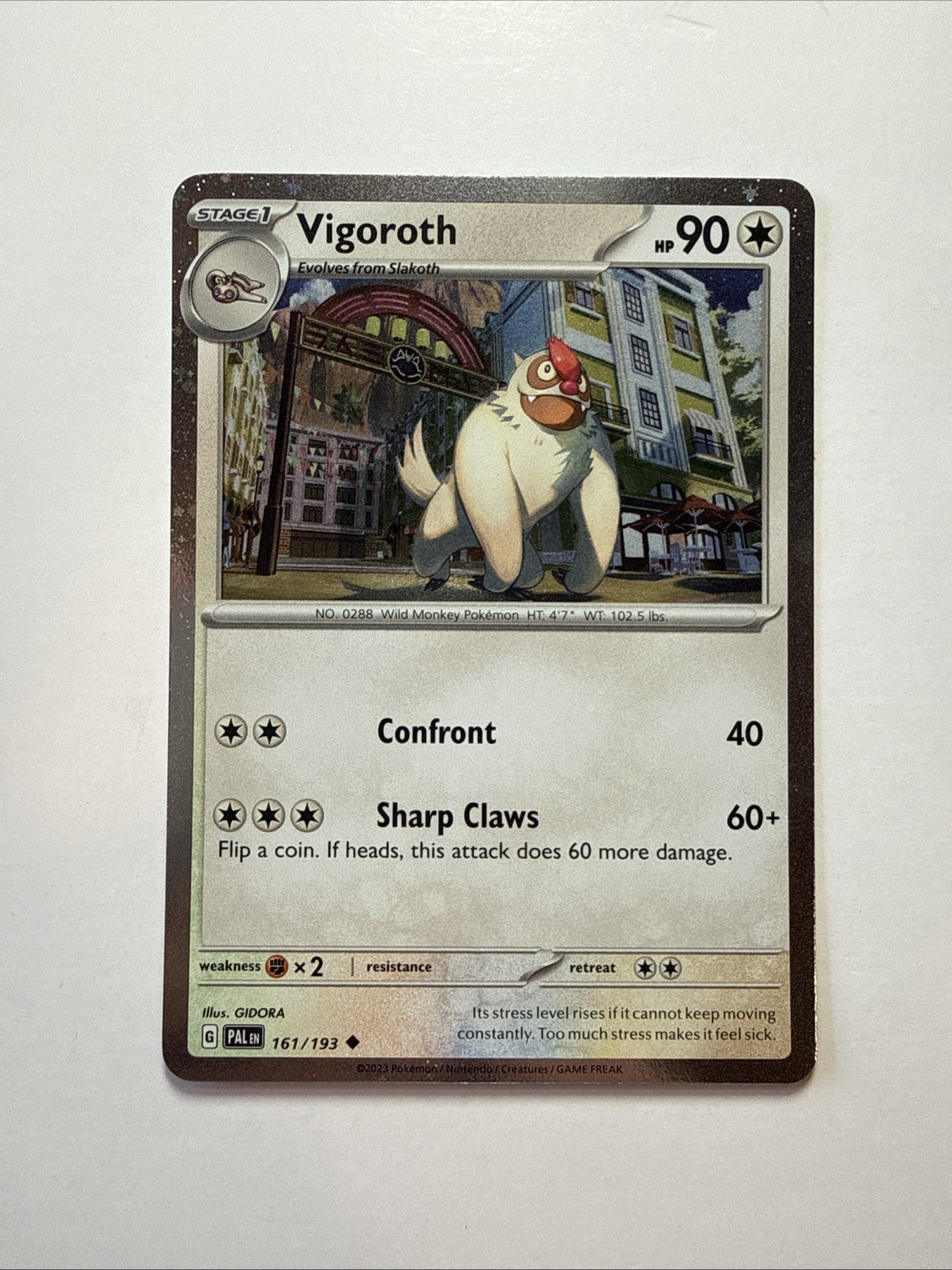 Vigoroth Paldea Evolved 161/193 Cosmos Holo Pokemon TCG NM