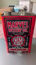 Vintage Marvel Mystery Oil One Gallon Can with Spout - empty