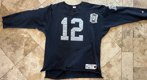Vtg Oakland Raiders #12 Champion Throwback Heavyweight Jersey USA - 第 1/20 張圖片