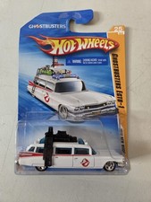 Hot Wheels 2010 New Models 25 Ghostbusters ECTO-1 White Cadillac w/ 5SPs