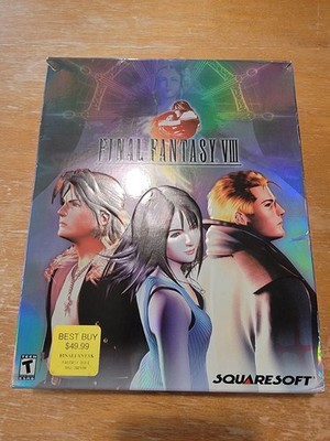 Final Fantasy VIII 8 PC Game Foil Big Box Squaresoft US CIB Manual Reg Card