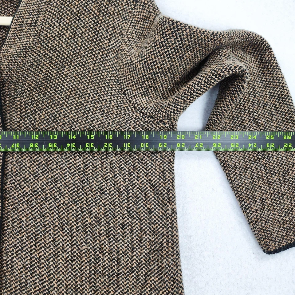 Suéter largo plumero delantero con botones negros marrón mediano Jill para mujer Foto 4 de 4