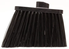 Angled Plastic Broom Head for Large Debris - 12 Inch Indoor/Outdoor Use