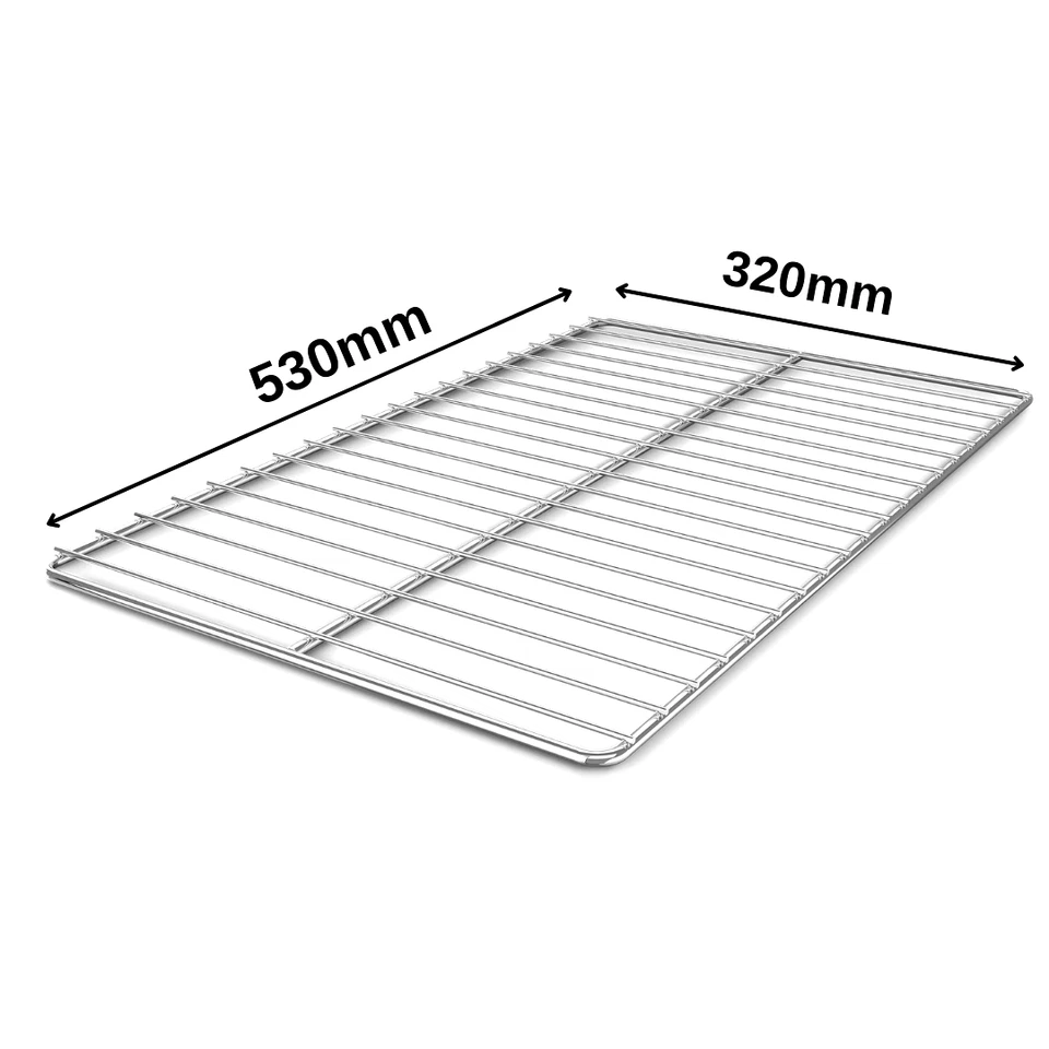 PART34 UNIVERSAL GREY PLASTIC COATED FRIDGE SHELF GRID 530mm x 320mm 1/1 GASTRONORM