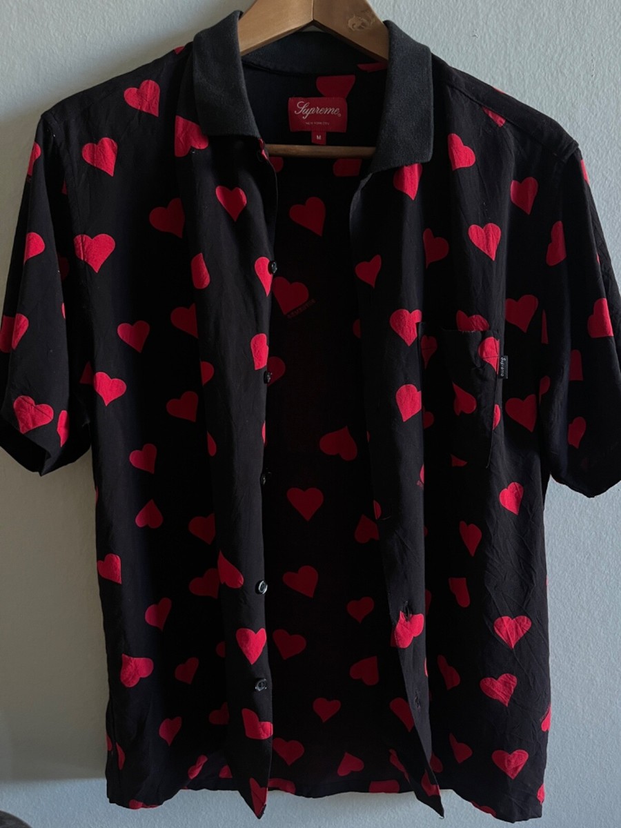 Shirt Supreme Supreme Hearts Rayon SUPREME SS17 HEARTS RAYON